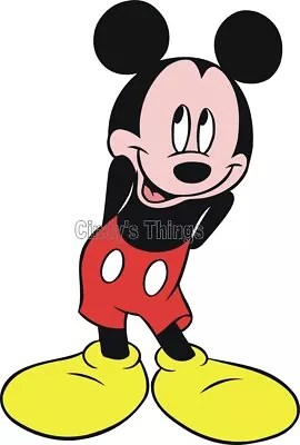 Mickey Mouse  Iron On Special Light Fabric Transfer 5x6 Ships Free • $3