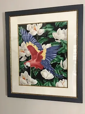 Brian Davis  Parrot III  SIGNED LIMITED EDITION FRAMED PRINT!  112/250 (1980) • $299.95