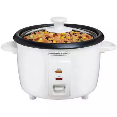  Rice Cooker & Food Steamer 8 Cups Cooked (4 Cups Uncooked) White • $27.51