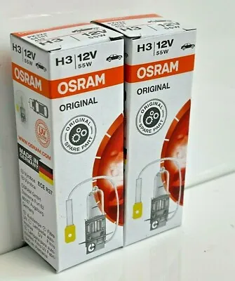2x (PAIR) Osram Sylvania OEM H3 Halogen Lamps  64151 12V 55W • $12
