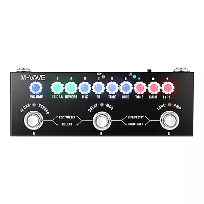 M-VAVE CUBE BABY Multi Effects Guitar Pedal 9 AMP Models Fr Electric Guitar Y3H6 • $35.99