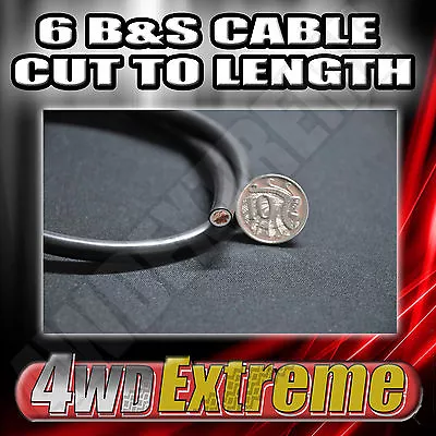1m X 6 B&s 14mm Black Cable Cut To Length Suit Dual Battery Installation + 6b&s  • $7