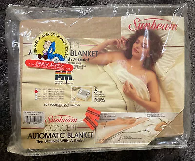 BRAND NEW Vintage Sunbeam Concept Matchmates II Automatic Heated Blanket • $129.99