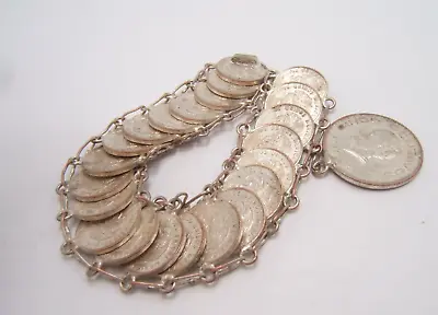 Mexican Coin Bracelet 1950 Vgc • $29