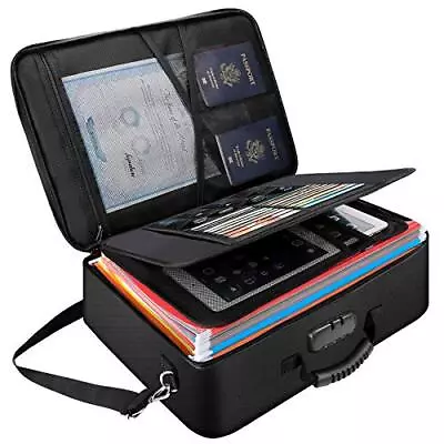 Document Organizer Fireproof Storage Bag File Storage Bag 14.2*10.63*4.2 Inch La • $46.75