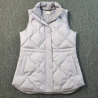 The North Face Down Puffer Vest Women S Purple Full Zip Snap Brown Label VTG 90s • $39.99