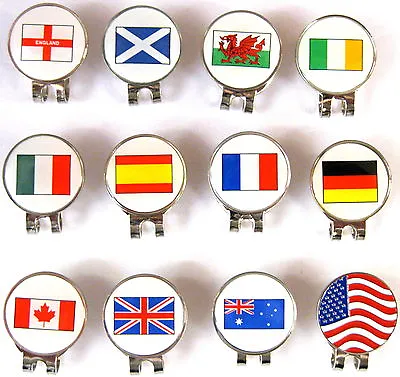 £3.99 • Buy Hat Clip With Magnetic Golf Ball Marker Different Countries Please Choose  NEW 
