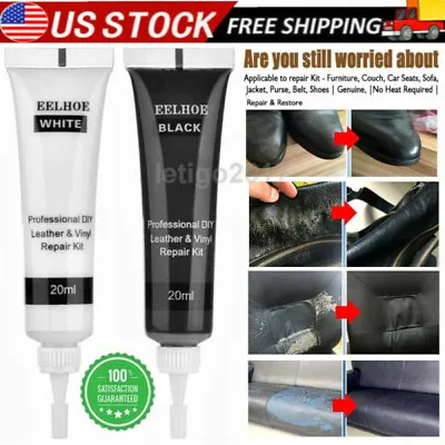 Leather Repair Kit Filler Vinyl DIY Car Seat Patch Sofa Rip Hole Professional US • $7.68