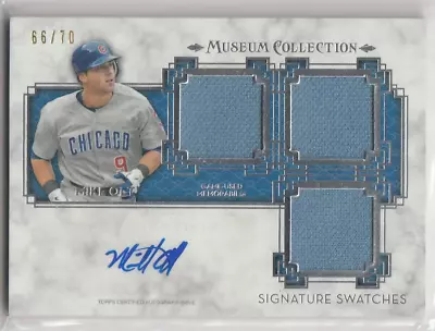 2014 Topps Museum Collection Signatures Swatches MIKE OLT Jersey/Auto /70 Cubs • $4