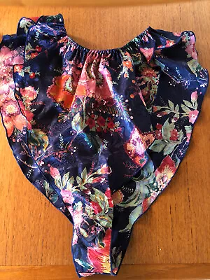 Vintage Victoria's Secret Embossed Satin Floral Print High Leg Flutter Panties S • $37.99