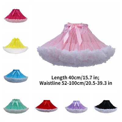 £26.92 • Buy Lady Girl Petticoat Crinoline Ruffle Mesh Skirt Tutu Underskirt Cosplay Cute