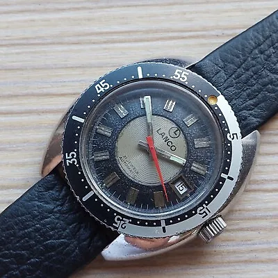 Lanco Automatic Diver Vintage Men`s Watch 40 Mm - Excellent 1970 S !!!! • $219