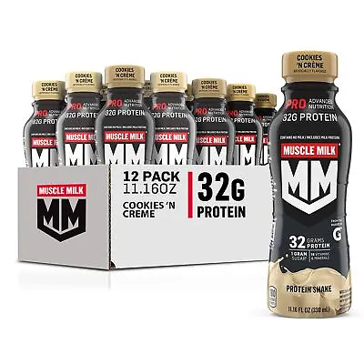 Muscle Milk Pro Series Shake Cookies 'n Creme 11.16 Fl Oz Bottles Pack Of 12 • $41.55