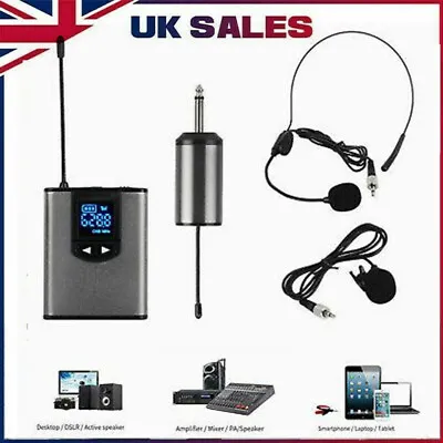 £32.75 • Buy UHF Wireless Microphone-Lavalier Lapel Mic Mini Receiver Transmitter Headset/Set