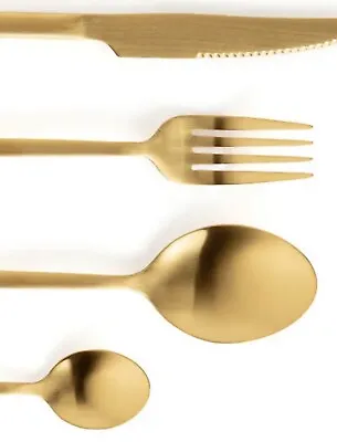 La Redoute Isaure Cutlery Set Gold Coloured 24 Piece New • £39.50