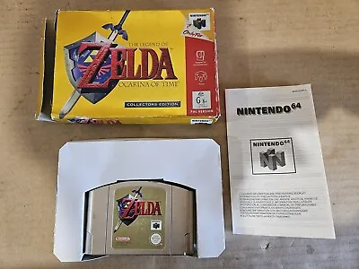 Vintage Nintendo 64 Zelda Gold Edition Game In Box Zelda Ocarina Of Time Game • $145