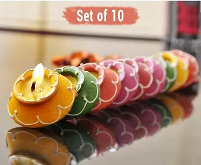 Matki Diyas | Navratri And Diwali Candles Set For Decor Set Of 10 • £27.99