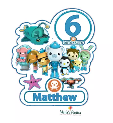 Personalised  Octonauts Cake Topper Party Decoration • £6.80