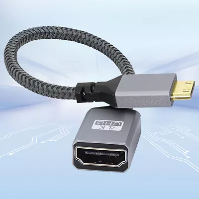 20CM Mini HDMI-Compatible Cable Adapter 4K@60HZ V2.0 Right Angled (Straight) • $7.29