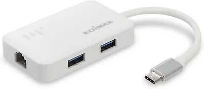 $16.67 • Buy Edimax USB-C USB Hub With 3X USB 3.0 Ports And Gigabit Ethernet LAN Adapter, USB