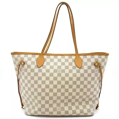 LOUIS VUITTON Neverfull MM N51107 Damier Azur WomenTote Bag Beige Disconti... • $945.77