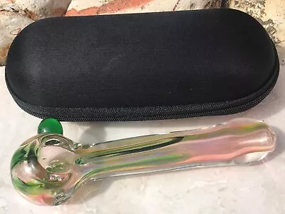 $14.99 • Buy Perfect 5  Fumed Glass Spoon Handmade Hand Pipe Zipper Padded Hard Case