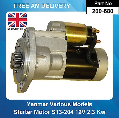 Starter Motor For Volvo Construction EC55C 2008- S13-204 129900-77010 • $129.18