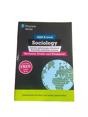 Revise AQA A Level Sociology Revision Guide And Workbook. Immaculate Condition  • £8