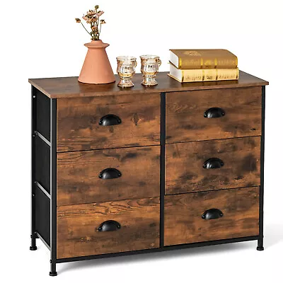 $105.90 • Buy Giantex 6 Chest Of Drawers Dresser Wooden Industrial Storage Cabinet Organizer