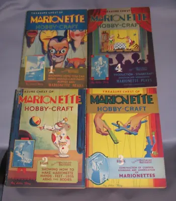 Treasure Chest Of Marionette 1937 Hobby-Craft Books 1-4 Helen Fling Rare 1st Ed • $20