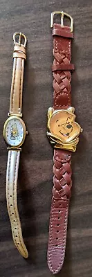 2 Winnie The Pooh Used Ladies Wrist Watches Disney Vintage Japan & Timex • $9.99