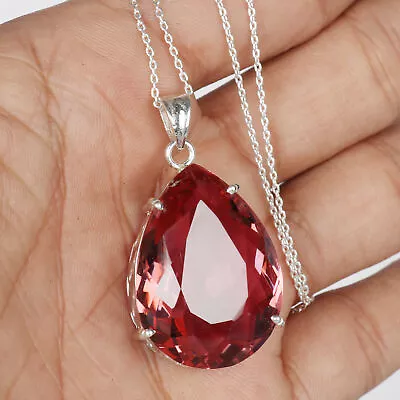 85ct Color-Changing Alexandrite Pendant Pear Cut Gemstone 925 Silver Jewelry E30 • $36.80