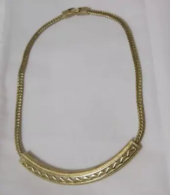 Vintage Gold Tone Monet Bib Collar Necklace • $24.99