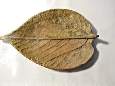 $39.95 • Buy 1948 VA Virginia Metalcrafters Mulberry Leaf Brass Dish CW 3-27 5” X 3” Preowned