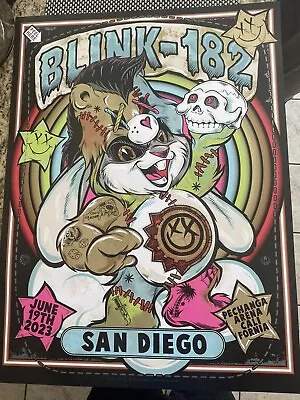 BLINK-182 Concert Poster 6/19/23 San Diego 2023 Tour California Rhys Cooper RARE • $150