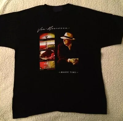 Vintage Magic Time Van Morrison Shirt Classic Black Mens Unisex S-5XL NE2598 • $23.74