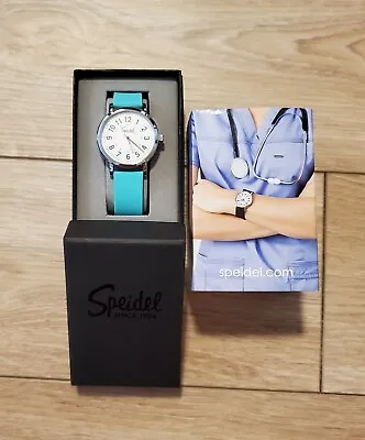 Speidel Scrub Watch For Medical Professionals Teal Silicone Rubber Band EZ Clean • $42