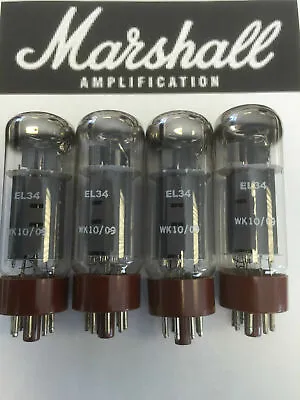 El34 Marshall Original Spare Valve/tube Matched Quad (4pcs) • £110