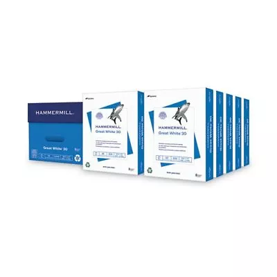 Hammermill Great White 30 Copy Paper 8-1/2 X 11 5000 Sheets (HAM86700) • $120.03