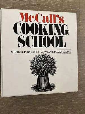 Vintage 1986 McCall's Cooking School BOOK 3 Step-By-Step Recipe Cookbook Binder • $1