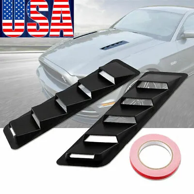 2x Universal Car Hood Vent Louver Scoop Cover Air Flow Intake Cooling Panel Tri* • $11.99