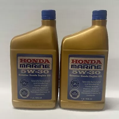 2 PACK! Honda Marine SAE 5W30 4-Stroke Outboard Engine Oil Quart 08207-5W30M2 • $24.95