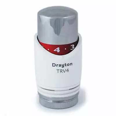 Drayton 0725006 TRV4 Classic Thermostatic Valve Head Only White Chrome • £18.99