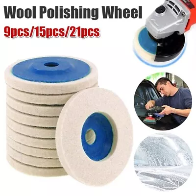 10/3X 4  Wool Polishing Discs Finishing Wheel Buffing Pads For 100 Angle Grinder • $4.59