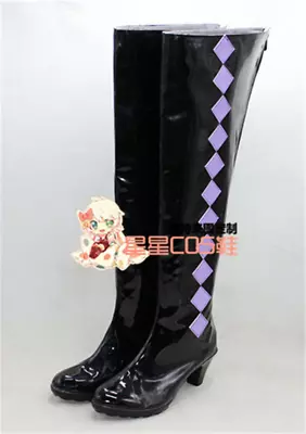 Puella Magi Madoka Magica Akemi Homura Black Purple Cosplay Shoes Boots X002 • $46