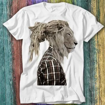 Lion Rasta Hair Jamaican Jungle Nature Wild T Shirt Top Tee 333 • £6.70