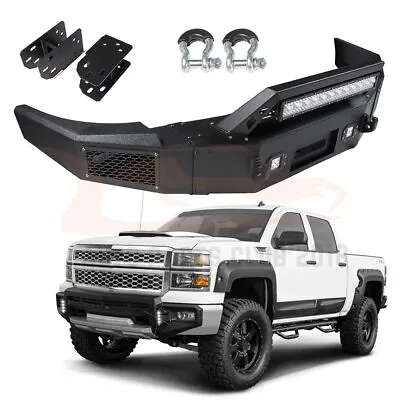 For 2007-2013 Chevy Silverado 1500 Front Bumper Face Bar W/Winch Plate + D-Ring • $673.22
