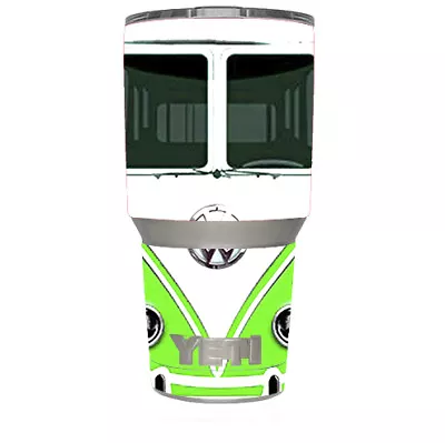 Skin Decal For Yeti 30 Oz Rambler Tumbler / VW Bus Split Window Green • $12.88