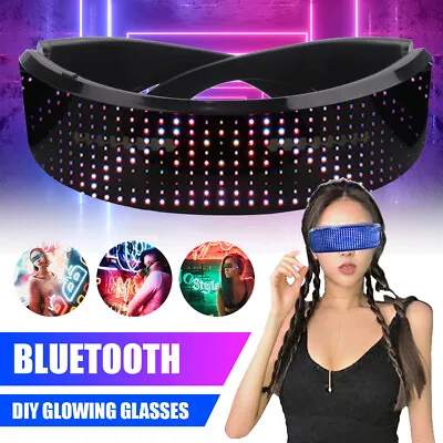 £27.90 • Buy LED Luminous Glasses Eyewear Nightclub Halloween Party DJ Club Light Up Glasses