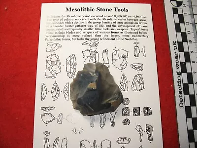 Mesolithic Flint Stone Age Tool Knife Scraper Well Made UK Find #29 • $7.46
